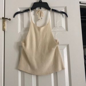 Cream colored halter top